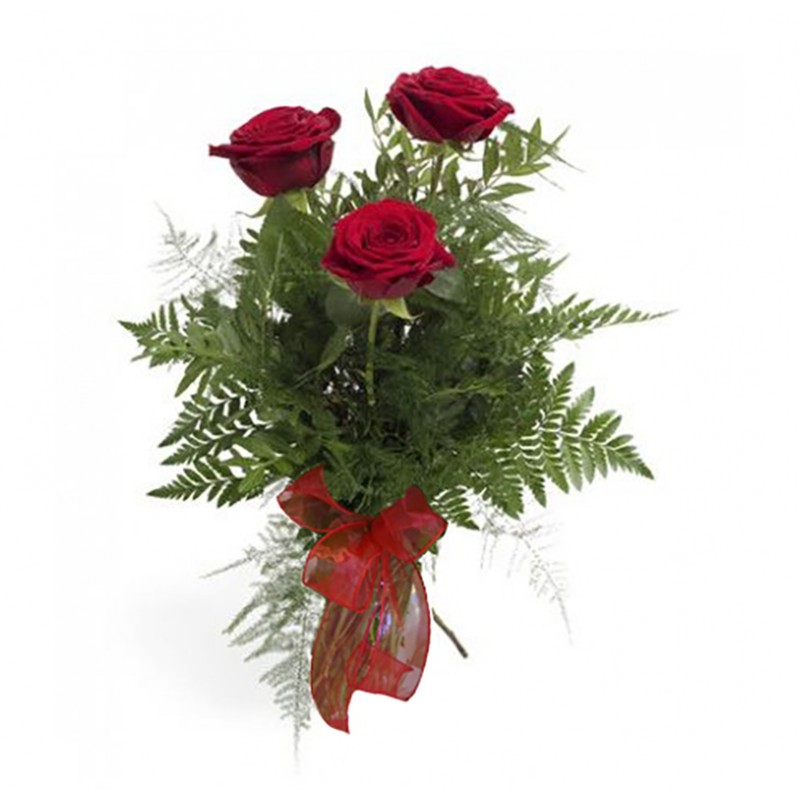 Tre Rose rosse San Valentino